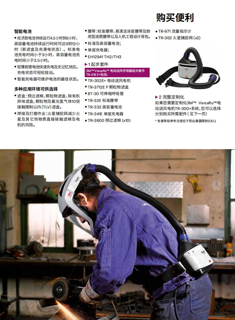 3m Versaflo Tr 300 动力送风过滤式呼吸器 规格参数价格多少钱采购 聚仪惠